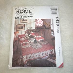MCCALL'S 8438 McCall's Home Decorsting Dining Essentials